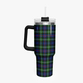 MacKenzie Modern Tartan Crest 40 oz Insulated Tumbler with Handle